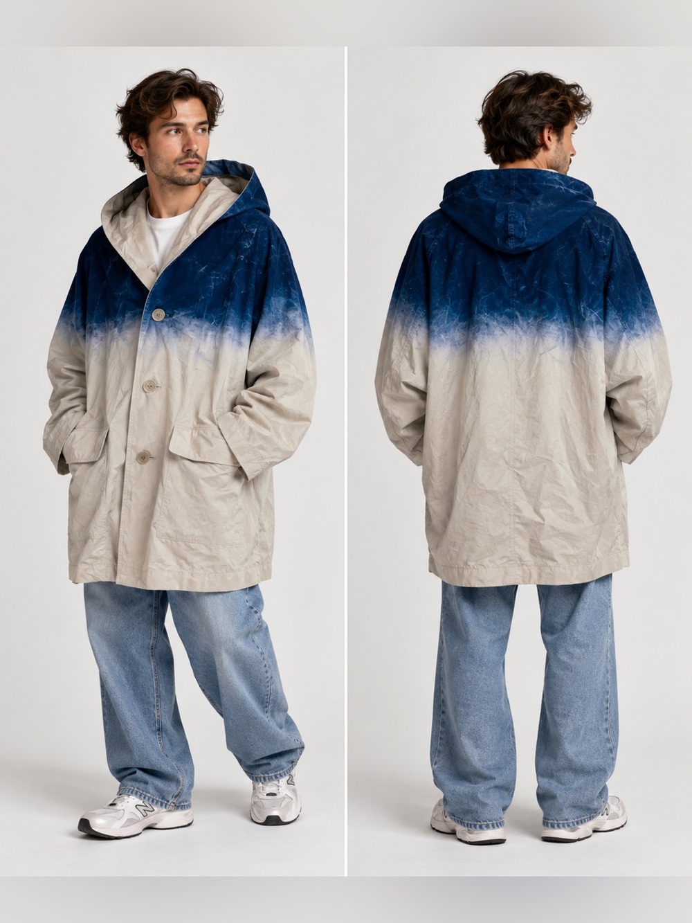 Yohji Yamamoto Y's Super Rare Ombré Painted Coat New NWT Jacket $1560 Msrp